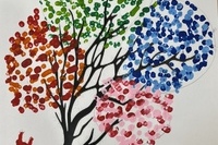 12월 7일 미술활동( 면봉찍기)