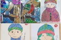 2월 4일 회상활동(색연필 뜨개  ＆ 셀로판지  모자이크)