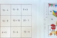6월 20일 인지활동(숫지에 맞게 색칠하기＆계산하기)