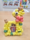 「11월 29일 작업요법활동」플레이콘 아트 기린 액자