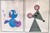 4월 20일 인지활동(도형 그림 맞추기)